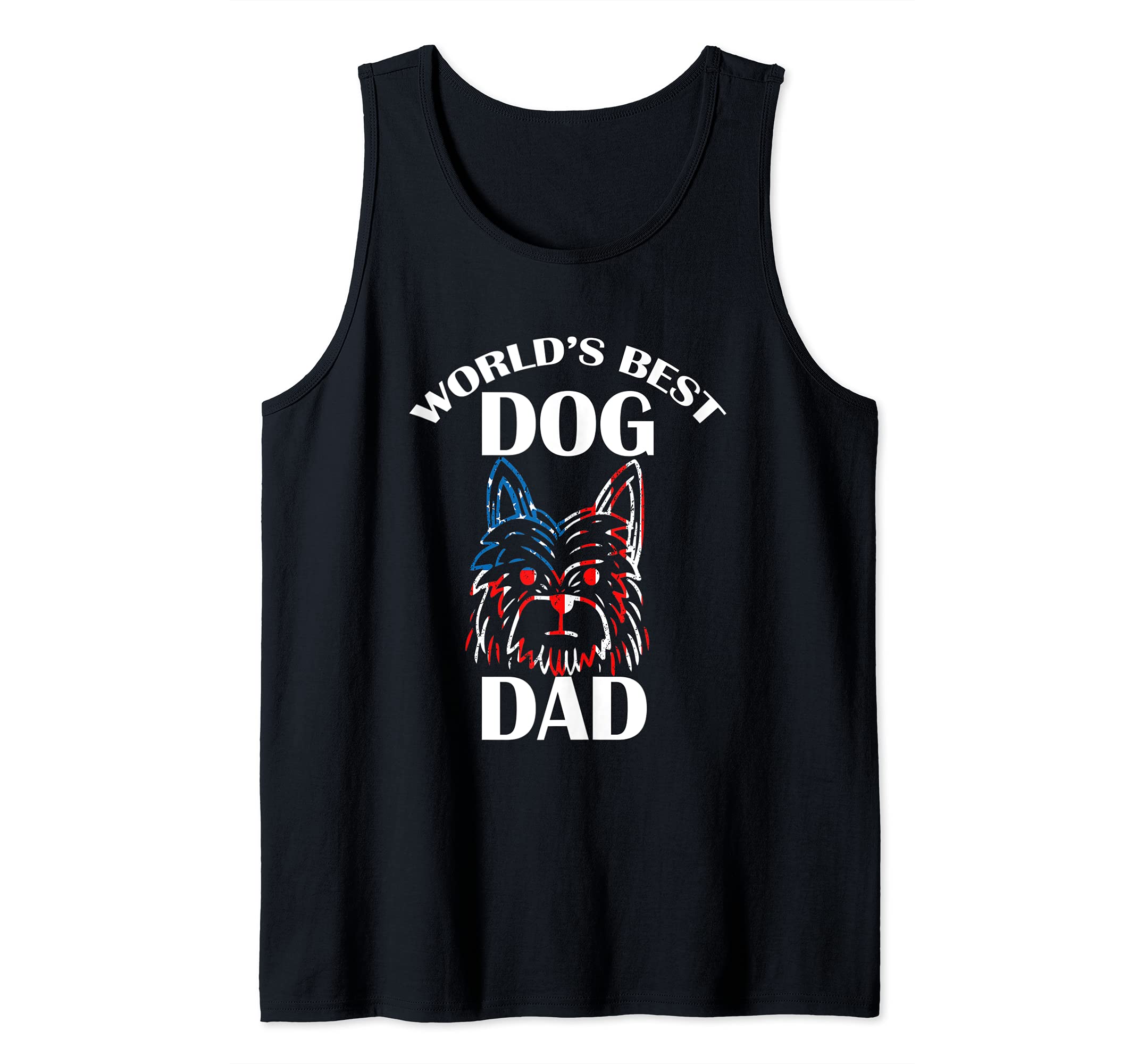 Mens Worlds Best Dog Dad Greatest Daddy Animal Pet Puppy Parent Tank Top