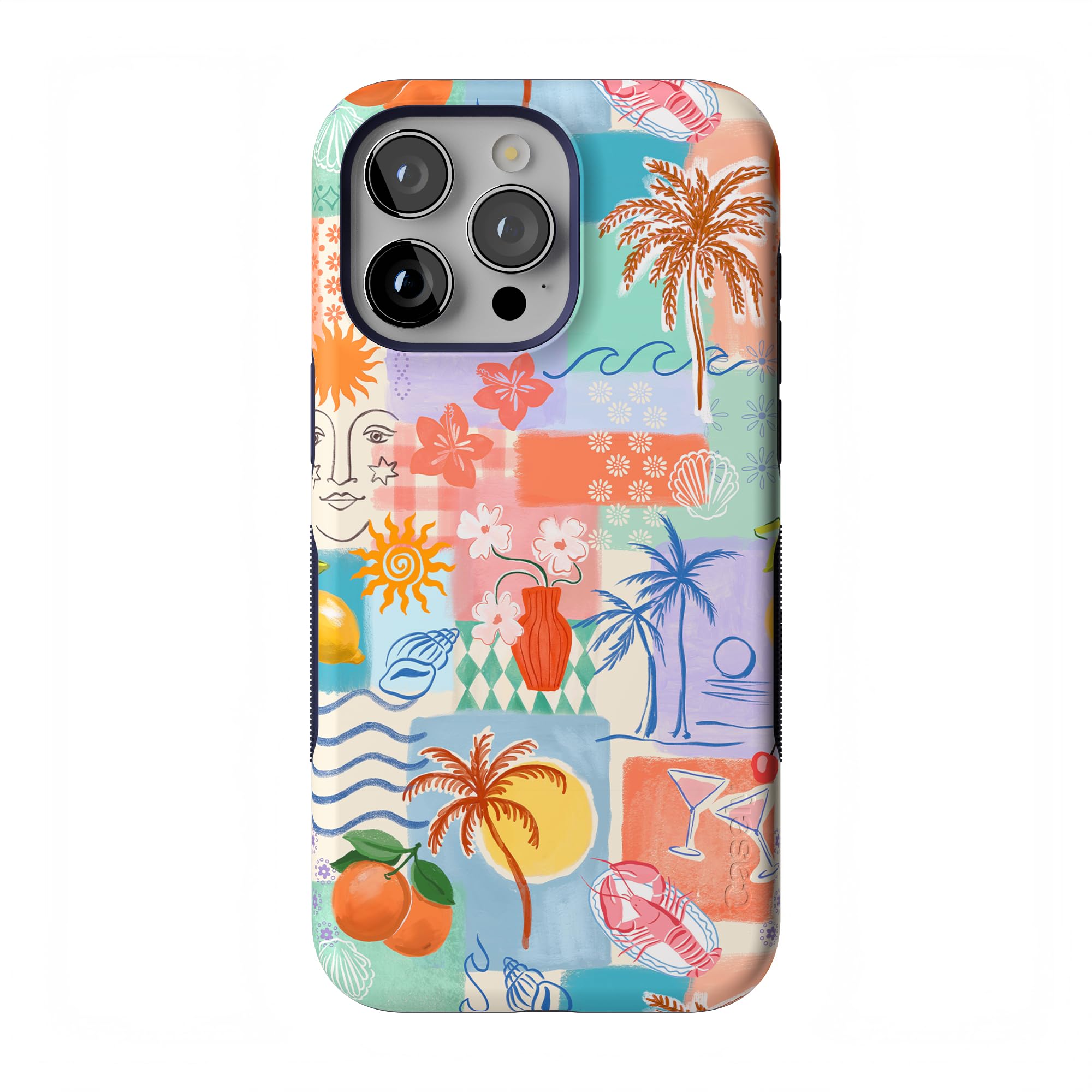 Casely iPhone 15 Pro Max Case | Tropical Heat | Beachy Collage | Compatible with MagSafe | Bold Protective Design Image