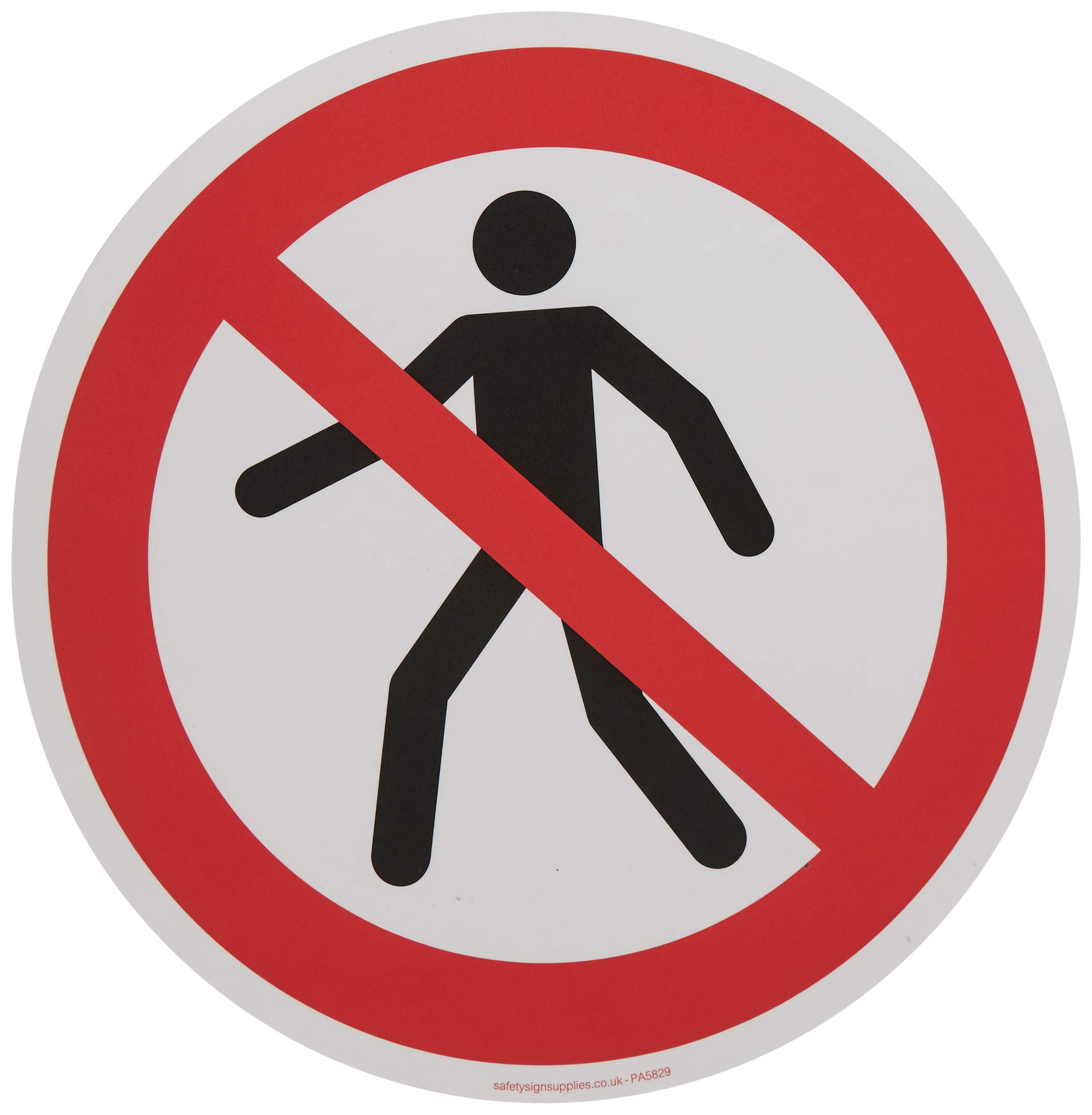 No pedestrians symbol only floor graphic