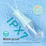 COSLUS Water Dental Flosser Pick 4 Modes 300ML Large Tank IPX7 Green C30 view 6
