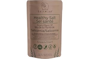 SaltWise Green Salt – 50% Less Sodium, Plant-Based Salt Substitute, 100% Dehydrated Salicornia, Natural Umami, No additives (