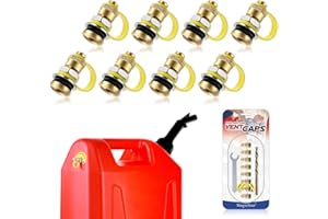 Magicfour Fuel Gas Can Vent Caps - 6 Pack Replacement Plug for Gas Tank, Jug, Water Can - Allows Faster Flowing (Without Lany