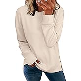 Glamaker Women's Long Sleeve Crewneck Sweatshirt Air Essentials Soft Loose Pullover Sweatshirts