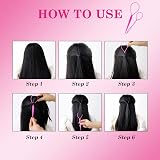 Sularpek Topsy Tail Hair Tool Set Pink 3pcs Looping Bun Updo Ponytail Comb view 6