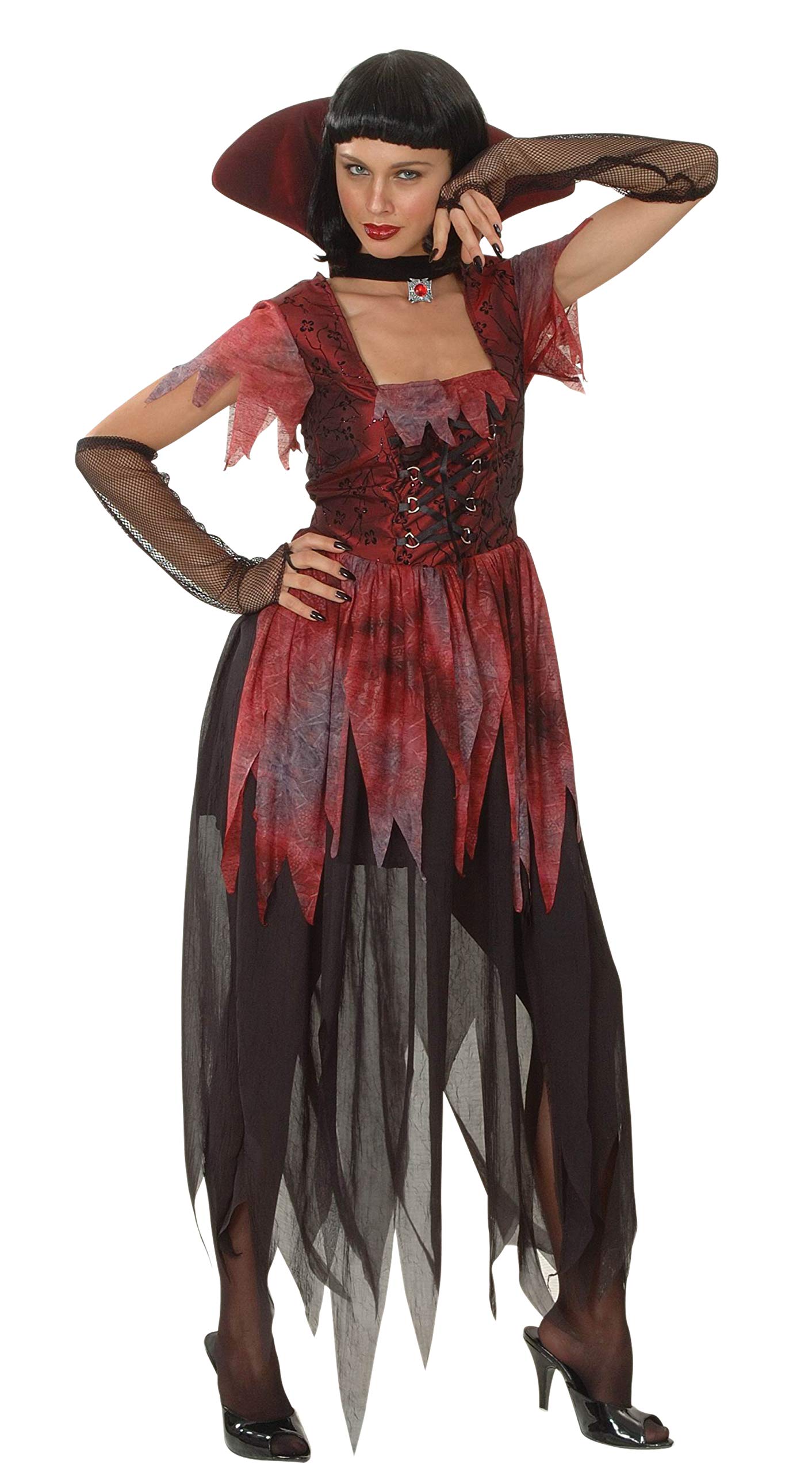 Ciao 16185.S Adult Vampira costume small / 1 Disguise, Red, Black, Size S