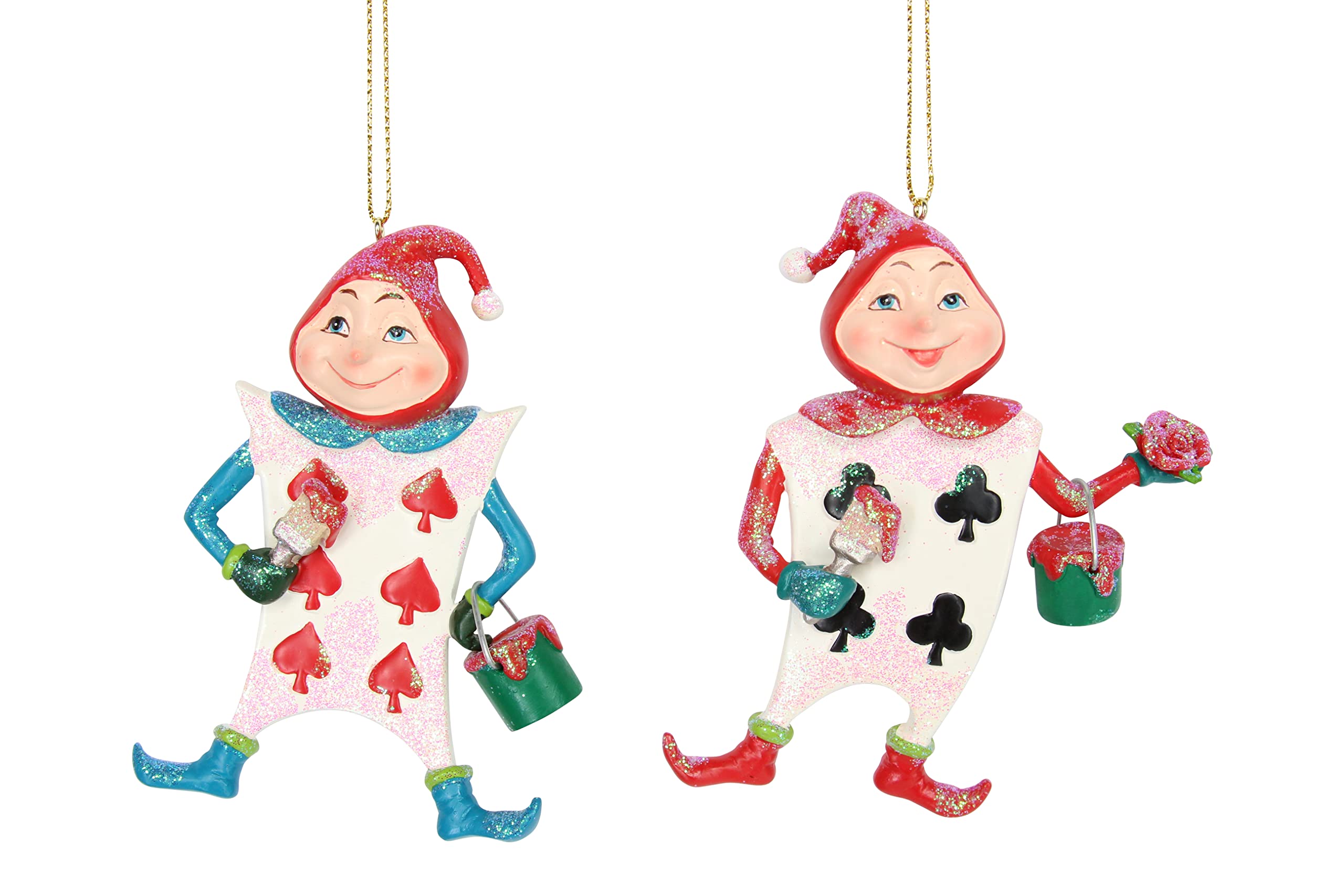 Gisela Graham Playing Card Men Decorations (set of 2)