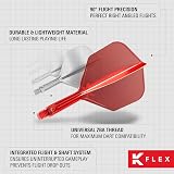 Target Darts K Flex Integrated Flights and Shafts No6 Red Short Pack of 3 view 6