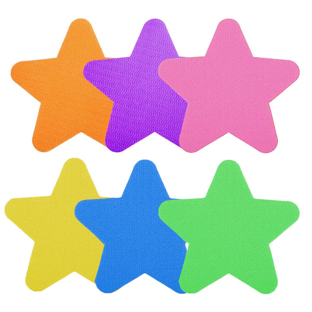 YUIP Velcro,36Pcs Carpet Spots Stars Markers,Sitting Spots Suitable for Fixing Carpets Marking Seats and Teaching Props in Elementary Schools Etc.