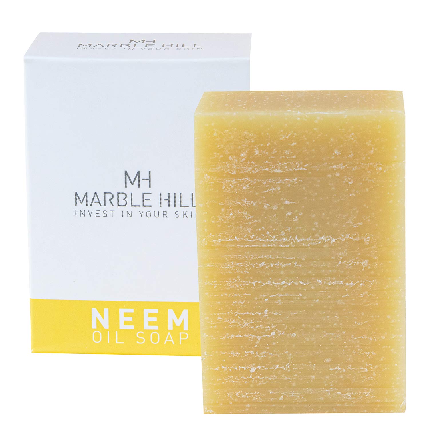 Neem oil moisturising soap bar for Dry Sensitive Eczema Prone Skin Psoriasis Itchy irritated skin. Shea Butter,Vitamin E. Daily use All ages Whole body. Formulated by Medical Doctor Marble Hill 100g