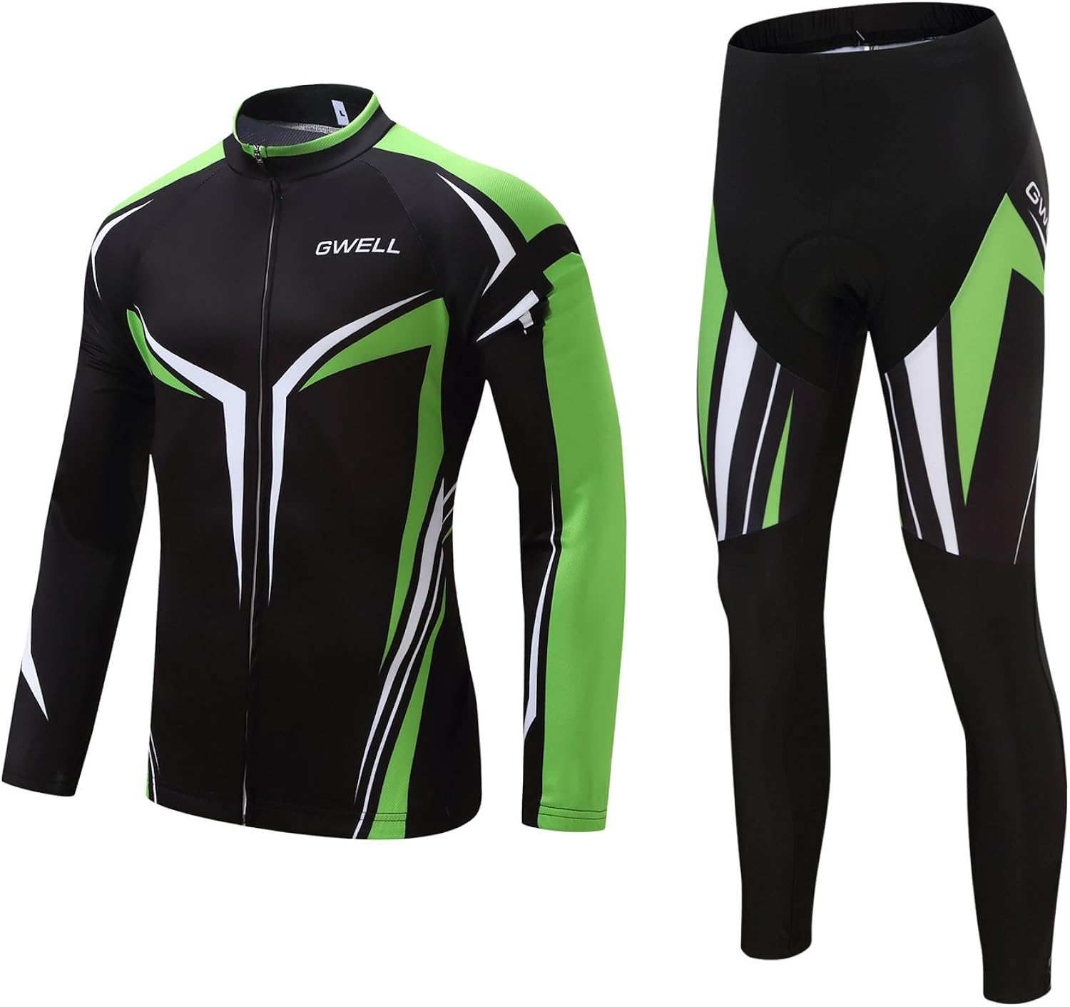 GWELL Herren Radtrikot Set Fahrrad Trikot Kurzarm Langarm + Radhose mit Sitzpolster Radsport-Anzüge: Amazon.de: Bekleidung - Lange radhose