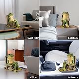 Johiux Frog Garden Ornament Solar LED Outdoor Statue Gnome Fairy Decor view 6