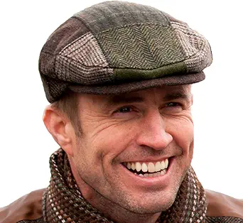 Irish Tweed Patch Cap Trinity Style 100% Irish Wool Hat Made in Ireland