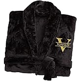 Personalization Universe Lavish Last Name Embroidered Fleece Robes