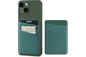 VULKIT Phone Card Holder Slim Elastic Adhesive Phone Wallet Credit Card Sleeves Sticker for Back of Smartphone(Green)