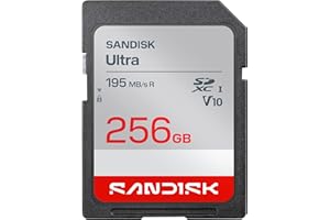SANDISK 256GB Ultra SDHC UHS-I Card and SDXC UHS-I Card - Up to 195MB/s Read Speed, Full HD Video, V10, U1, C10 - SDSDUVQ-256