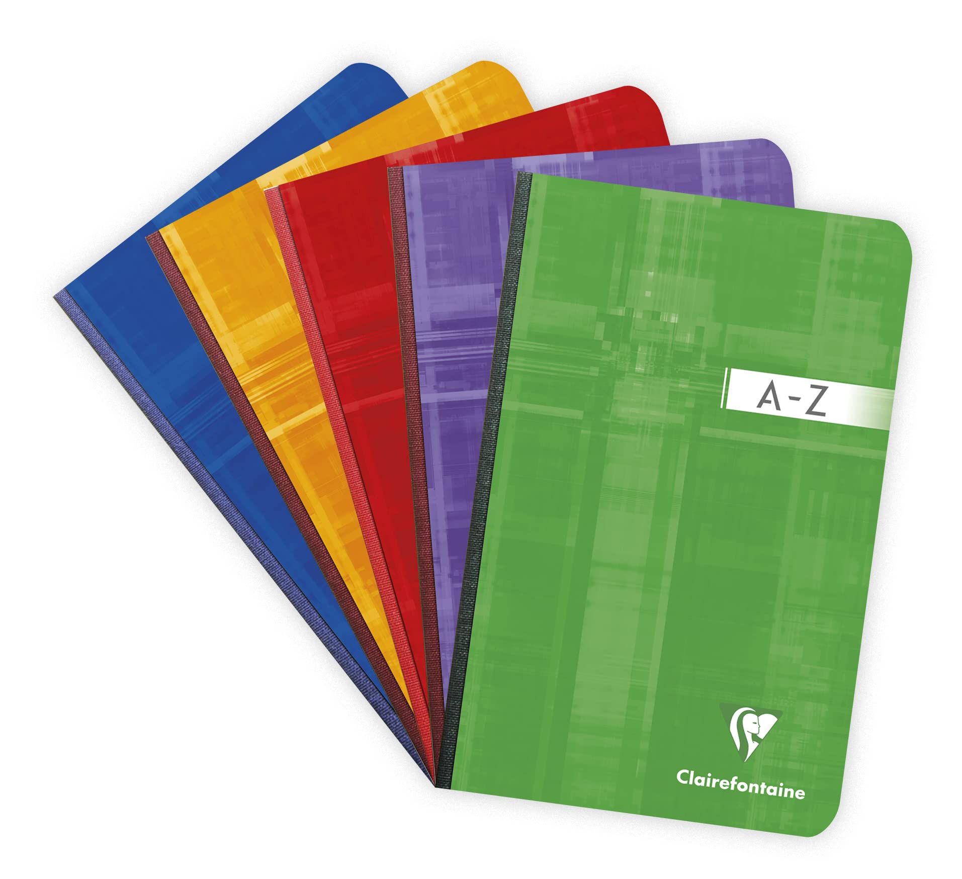 Clairefontaine 9609C - One Indexed Notebook Canvas - Dimensions: 11x17 cm - 192 Small Square Pages - 90 g White Paper - Laminated Card Cover - Random Colour