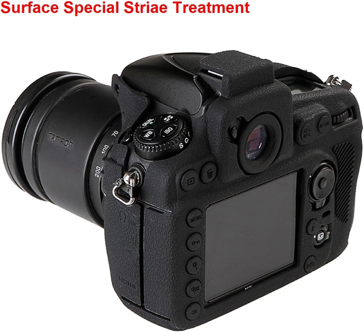 STSEETOP Nikon D810/D810A Camera Housing Case, Professional Silicion Rubber Camera Case Cover Detachable Protective for Nikon D810 D810A (Black)