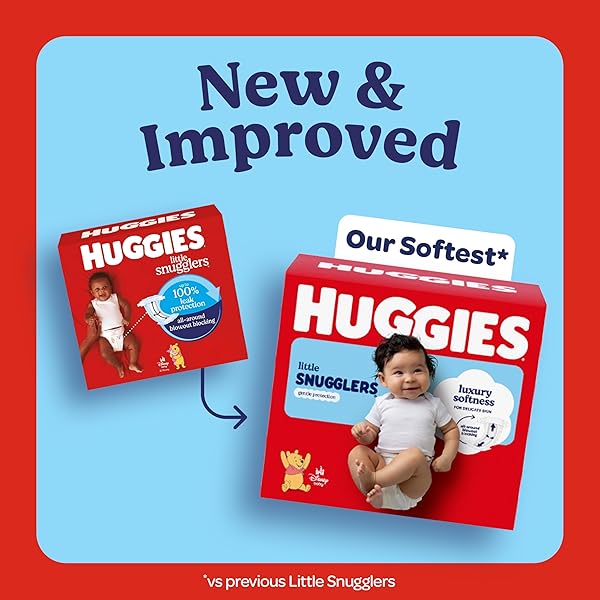 HUGGIES SIZE NEWBORN DIAPERS, LITTLE SNUGGLERS BABY DIAPERS, SIZE NEWBORN (UP TO 10 LBS), 84 COUNT, PACKAGING MAY VARY