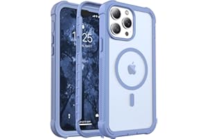 jaroco for iPhone 13 Pro Max case, [Compatible with MagSafe][Military Grade Drop Protection][Heavy Duty Protection][Non-Slip][Shockproof] 2-Layer Durable Bumper Phone Case 6.7''-Blue Purple