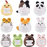 PoccroToys 10Pcs Bulk Valentines Day Gifts for Women Coworkers Kids Adults Decor Positive Crochet Mini Animals Teacher Employee Staff Appreciation Thank You Gift Small Cute Toy for Men Teens