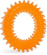 Petface Seriously Strong Dental Ring Dog Toy Orange view 5