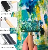 PGKDYC 3Pcs Brayer Roller Set - Rubber Paint Rollers 3 Sizes for Crafts view 4