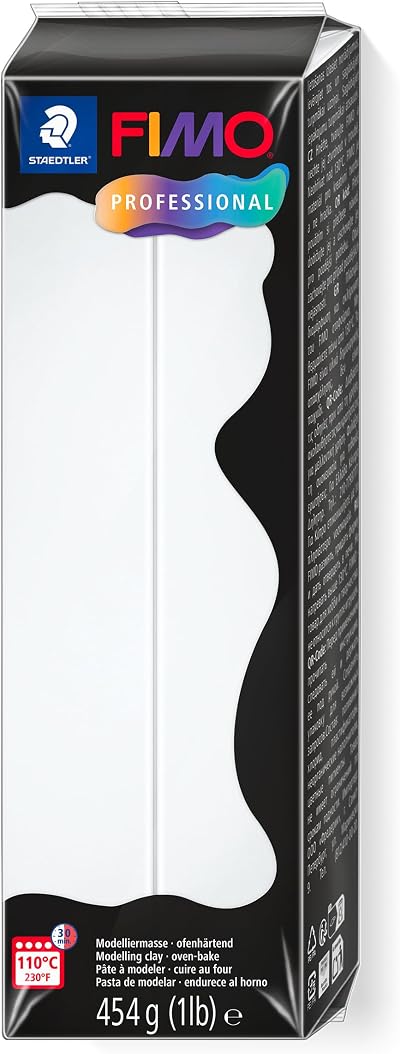 Staedtler 8041-0 FIMO Professional Polymer Clay 454g White Block