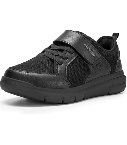 Dr. Scholl's - Men's Brisk Light Weight Dual Strap Sneaker, Wide Width (8 Wide, Black)