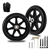 2Pcs 6 Inch Replacement Wheelchair Wheels for