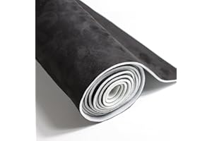 ZCHLPTZUP Auto Headliner Fabric with Foam Backing, 98" L × 60" W Black Suede Material. Car, Truck, SUV, RV Roof Interior Replacement & DIY Repair