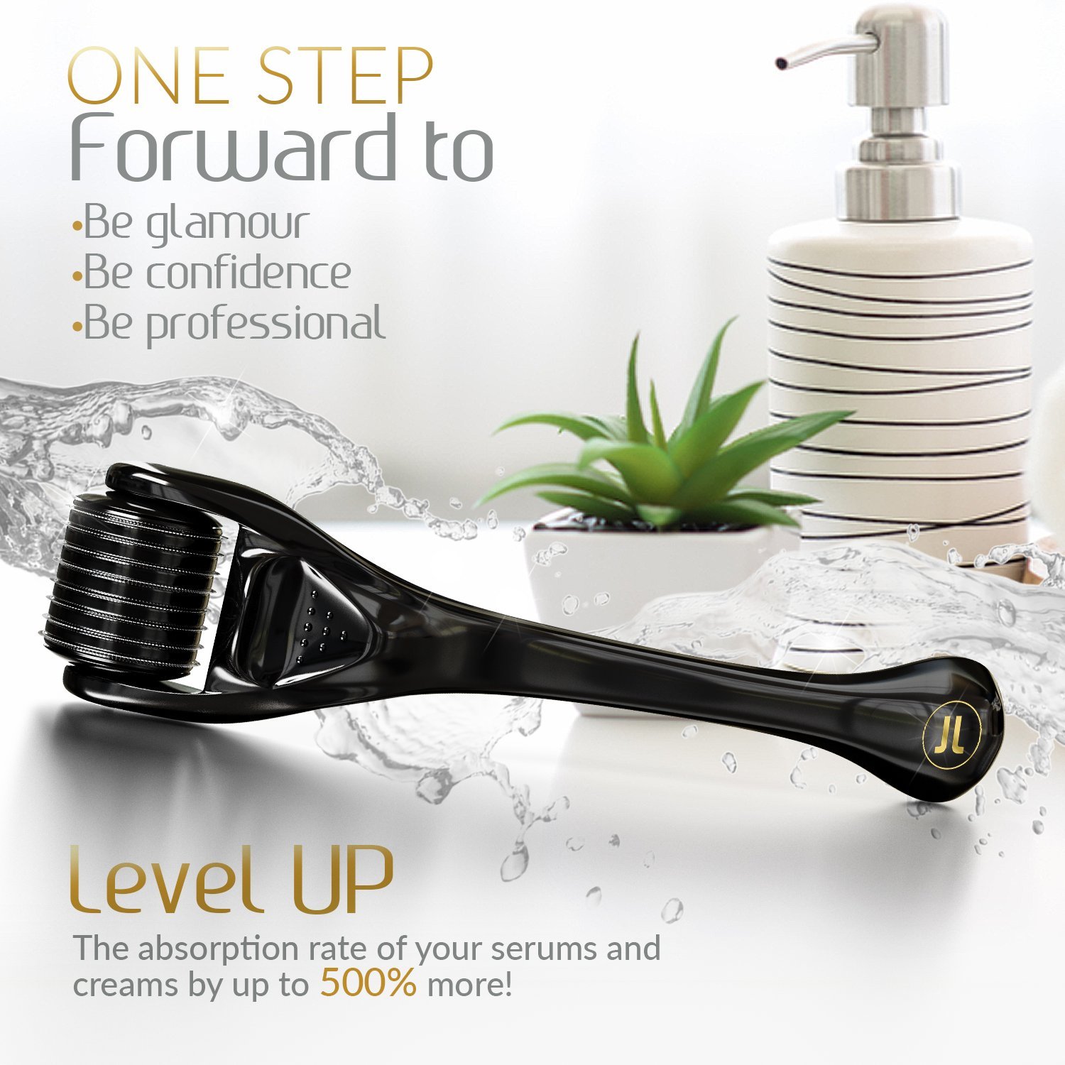 Derma Roller Microneedling Kit for Face, Beard, and Hair Growth 0.25mm