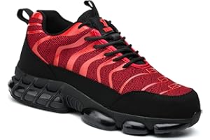 Hogent Steel Toe Shoes for Men Women Safety Work Sneakers Indestructible Comfortable Lightweight Breathable Construction Sneakers Anti Smashing Puncture Proof Air Cushion
