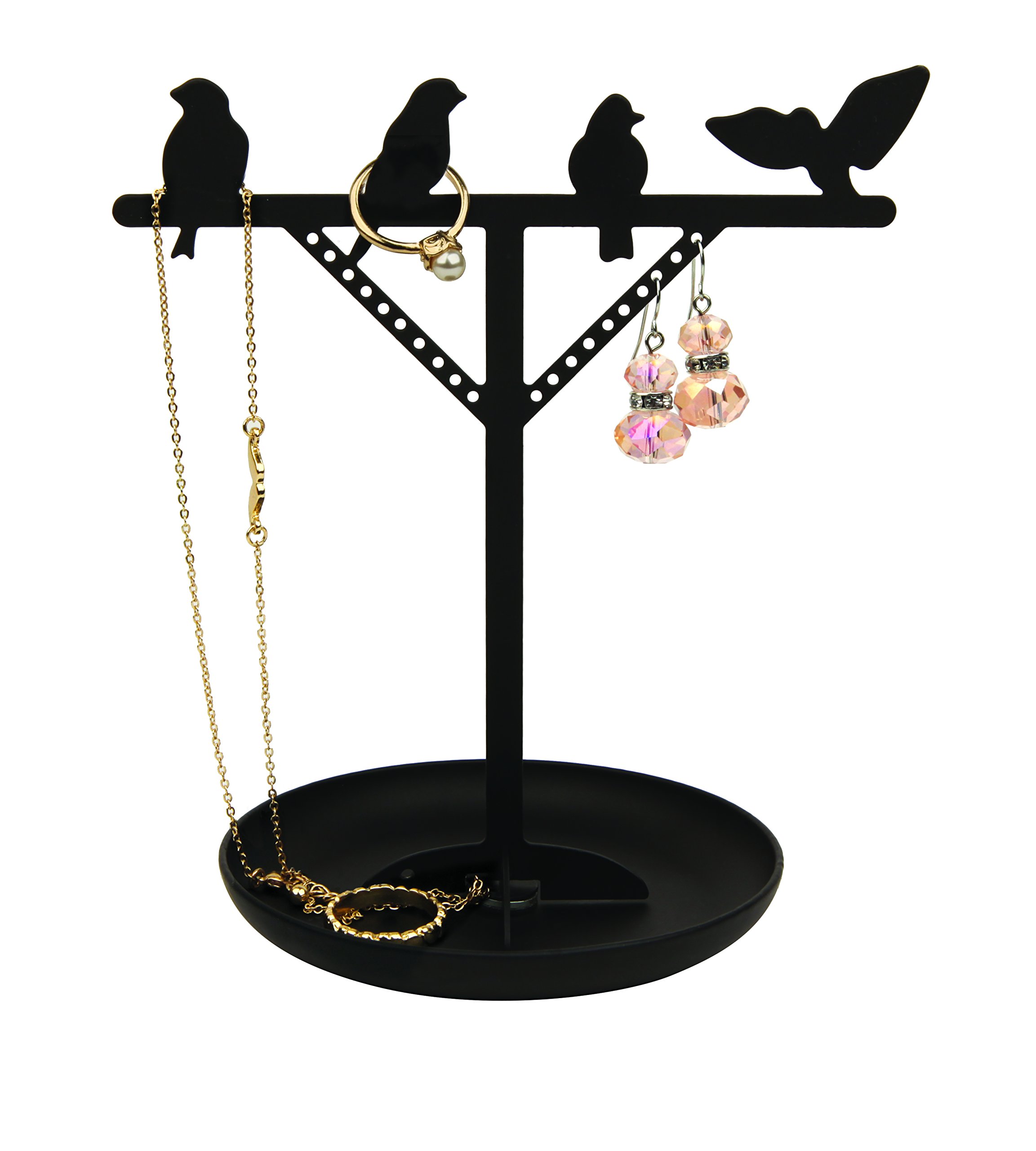 Kikkerland Bird Jewellery Stand, 13.3 x 10.2 x 15.2 cm,JK07