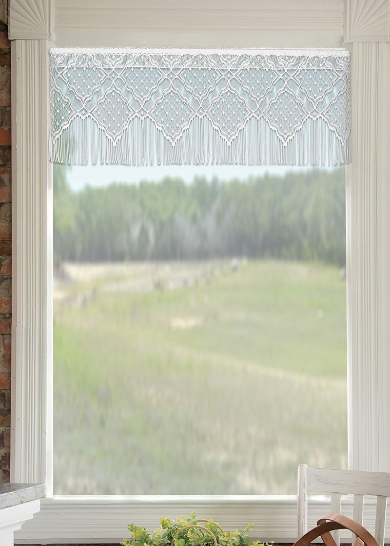 Amazon Com Heritage Lace Diamond Fringe Valance 48 Wide X 16