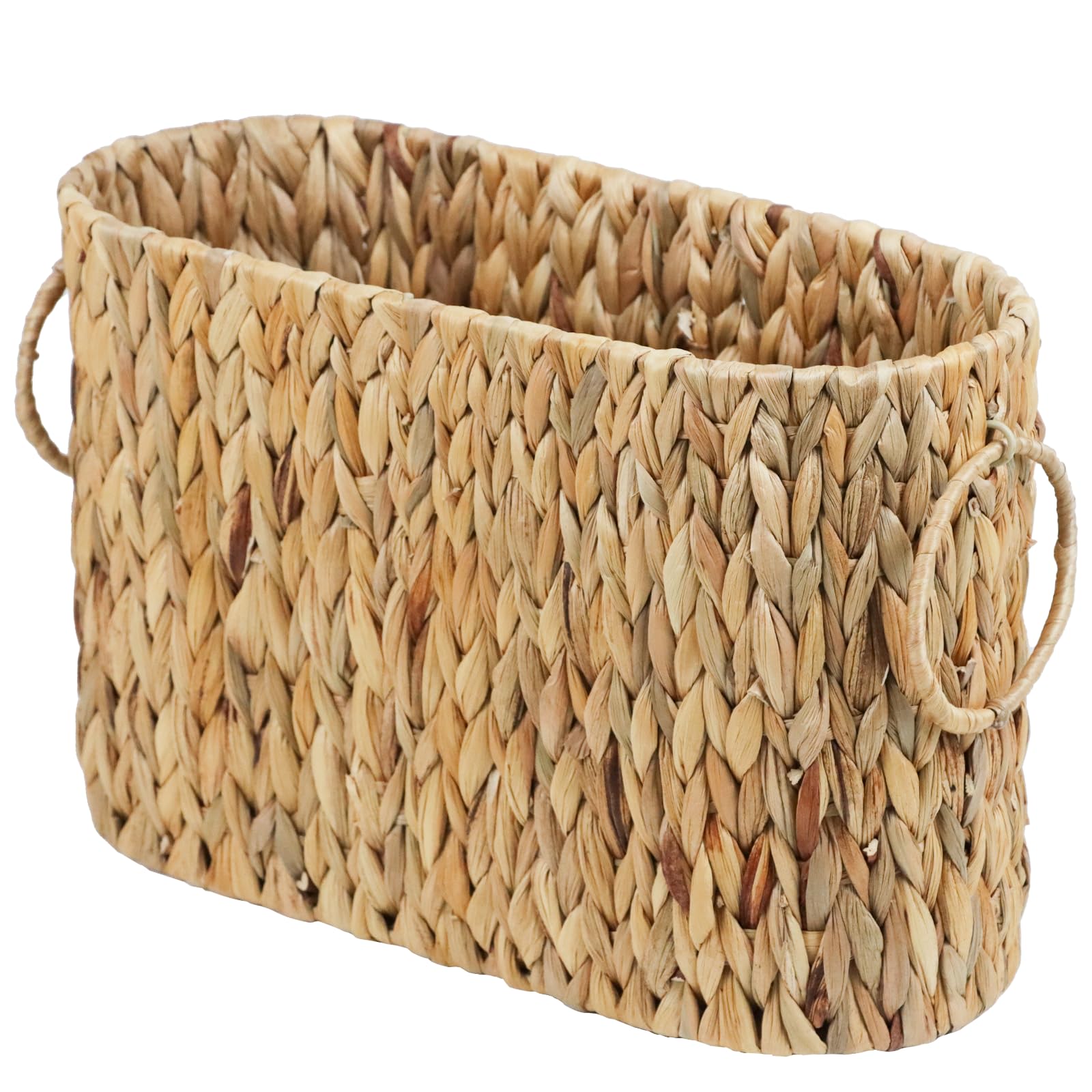 Photo 1 of ***TOP CORNER BENT***Toilet Paper Storage, Water Hyacinth Bathroom Toilet Paper Basket for Storage, Toilet Paper Holder Wicker Basket for 6 Mage Rolls, Bathroom Accessories Organizer