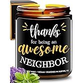 Neighbor Candle, Thoughtful Neighbor Gift Ideas, Best Thank You Gifts for Men and Women, Appreciation Gifts for Him or Her, Ideal Presents for Special Occasions, Birthday, Christmas, Gift-Ready