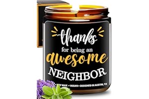 ROSA VILA Neighbor Candle, Thoughtful Neighbor Gift Ideas, Best Thank You Gifts for Men and Women, Appreciation Gifts for Him or Her, Ideal Presents for Special Occasions, Birthday, Christmas, Gift-Ready