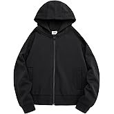 Stelle Zip Up Hoodies for Women Fleece Crop Jackets Long Sleeve Hooded Sweatshirts with Pockets Casual Coat