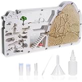 Ant Farm Castle - Large Viewing Area - Care for Live Ants - Ant Colony Observation Kits with Sand Habitat - Educational Science Gifts for Boys, Girls - Ant Farms for Kids, Adults, Student (Yellow)
