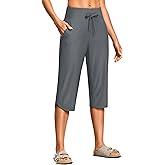 ISEEGZ Women's Swim Capris 18" Quick Dry UPF50+ Swimsuit Pants Long Board Shorts for Women with Pockets