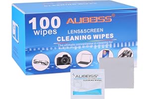 ALIBEISS Glasses Wipes for Screen,Lens,Eyeglasses, Tablets, Camera Lenses, Keyboards,Phone and Other Delicate Surfaces- (100P