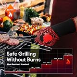 Primajor BBQ Gloves 1472℉ Extreme Heat Resistant Oven Mitts Non-Slip view 2