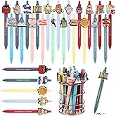 Frienda 60 Pcs Book Lovers Gift Bulk Book Club Ballpoint Pens Funny Retractable Pens Bookish Items Reading Gifts for Teacher Librarians Writers Readers Office Women Men, 21 Styles
