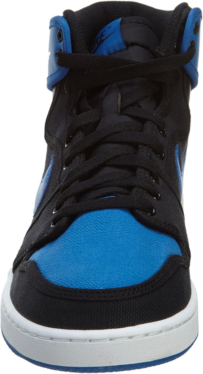 blue and black nike high tops