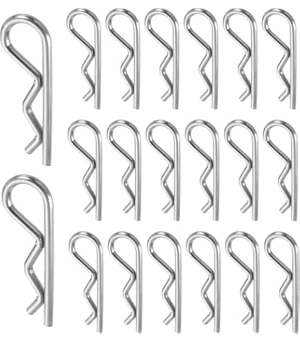 Ironking 10-Pack Stainless Steel Heavy-Duty R-Clips & Hitch Pins – M3x60mm Retaining Clips For Trailers, Tractors, Trucks