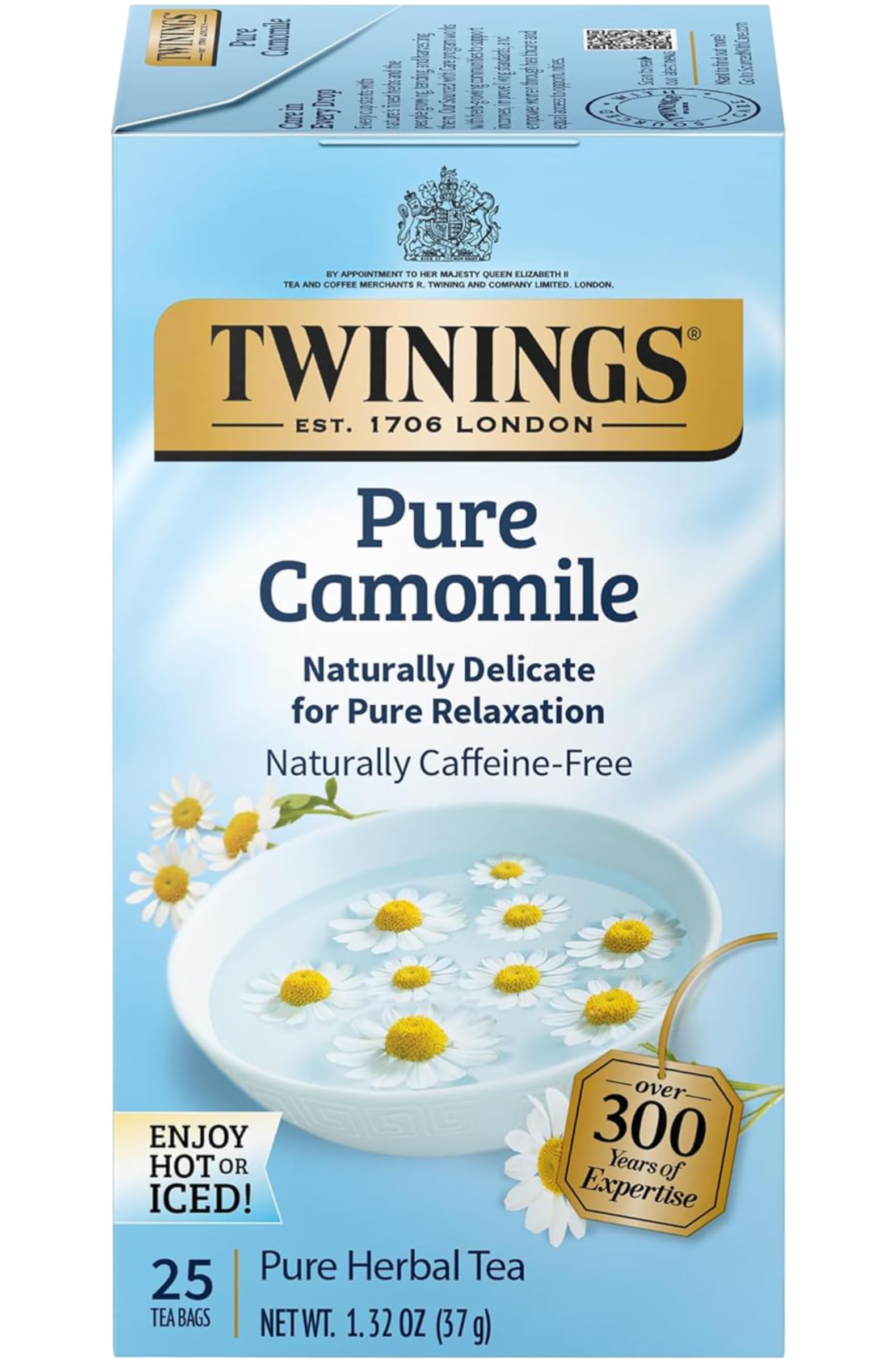 Twinings Pure Camomile, 25 Count (Pack of 6)