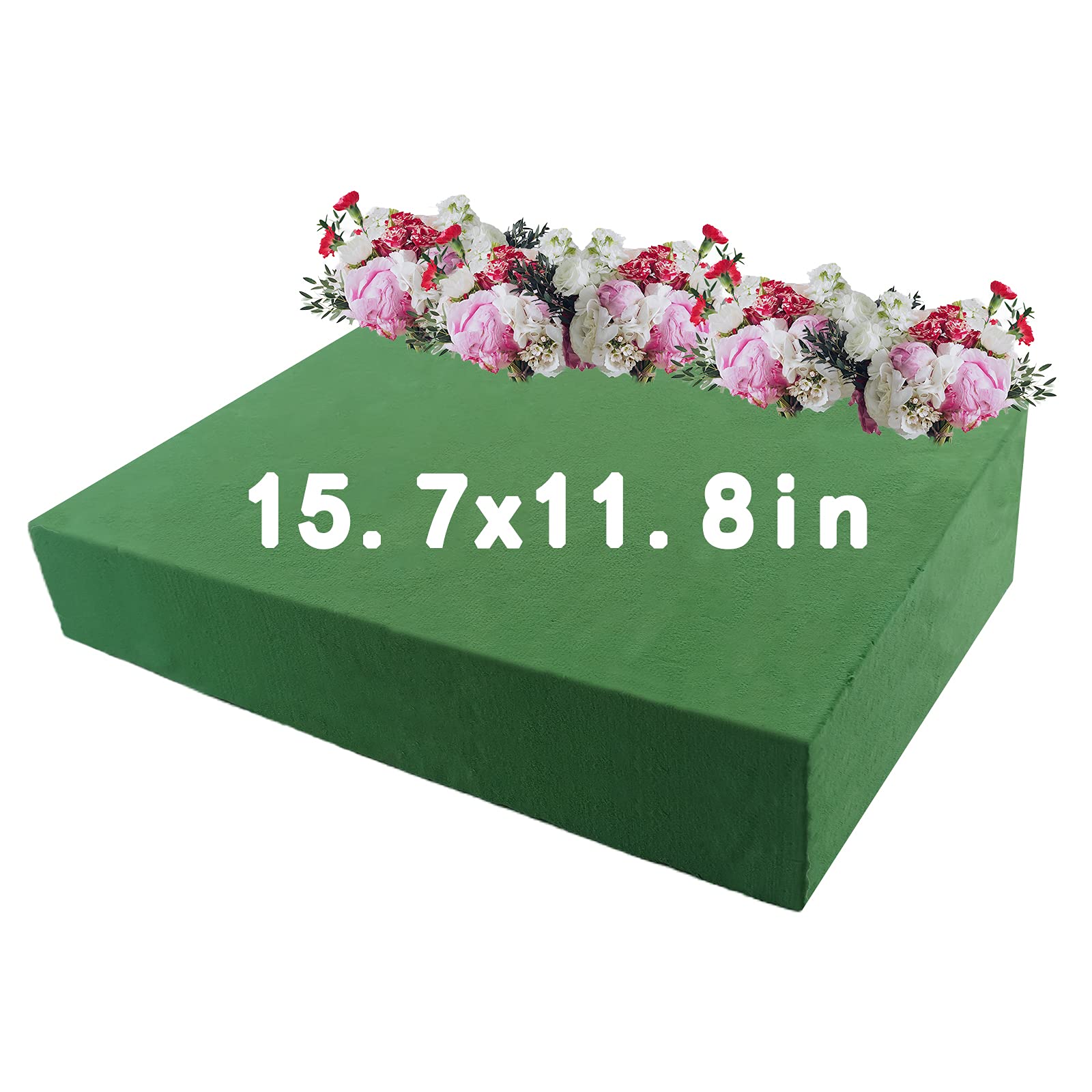 Dry & Wet Floral Foam Bricks, 15.7 x 11.8’’ Large Green Styrofoam Foam Blocks for Fresh Artificial Flowers Arrangements Wedding Florist Supplies Arts & Crafts Project