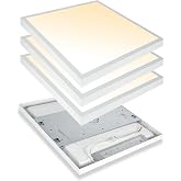 Mcacggo 2x2 FT LED Flat Panel Light Surface Mount Dimmable, 4-Pack | 3000K/4000K/5000K in one - 40W 24x24 inch Backlit Flush Mount Ceiling Fixture, Bright 4400LM, 100-277V, ETL Listed