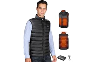 WUEAOA Heated Vest for Men with Battery Pack Included, Rechargeable Men's Heated Vest, Electric Heating Jacket for Winter