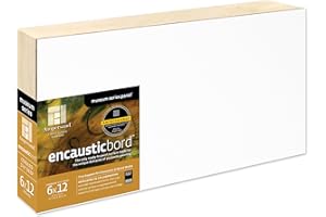 Ampersand Art Supply Wood Painting Panel: Museum Series Encausticbord: 1.5 Inch Cradle, 6" x 12"